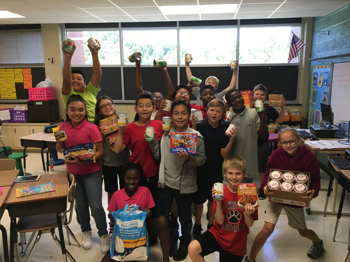 Our fifth graders participated in a two week food drive for hurricane Florence victims. We collected over 300 items!!!!