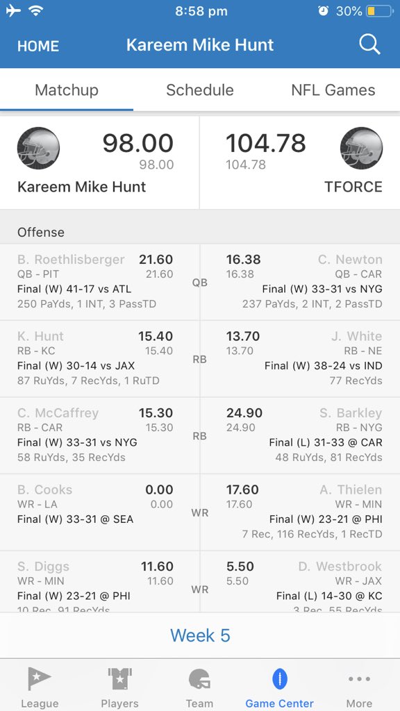 JSmall021's tweet photo. @NFLfantasy Cooks concussion killed my season https://t.co/2EtWMT6Wq5