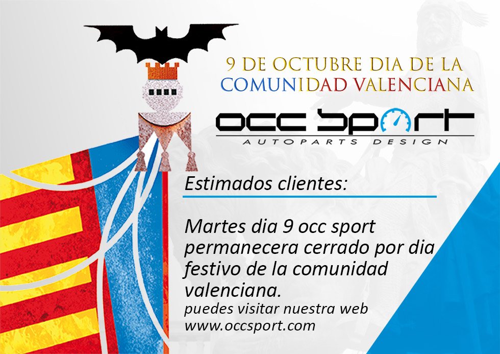9 de octubre, dia festivo en OCC SPORT