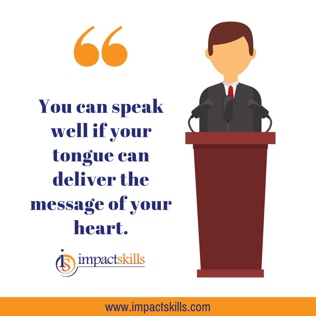 ImpactSkills_'s tweet photo. You can speak well if your tongue can deliver the message of your heart.
#publicspeakers #publicspeaking #personaldevelopmenttraining #executivetraining #negotiation #personalimpact #businesscommunication #leadershipcommunication #executivecommunication #presentation https://t.co/ExcL7qr2mA