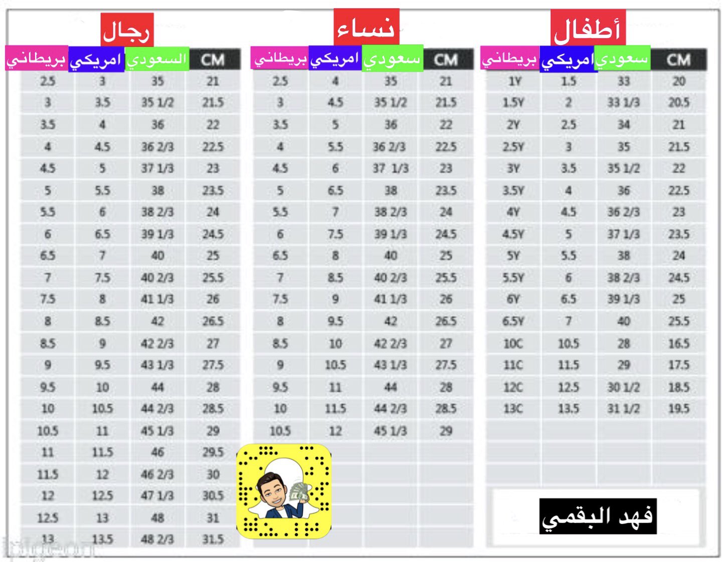 الجزم مقاسات طريقة معرفة