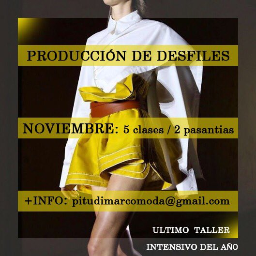 Para los que esperabana!!!
Noviembre 1 mes intensivo
Informes: pitudimarcomoda@gmail.com
Insta: <a href="/pitudimarco/">Pitu Di Marco</a>