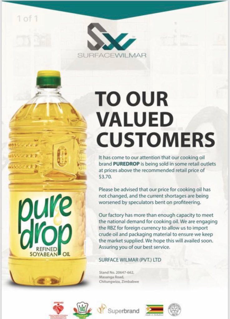 conrad mwanawashe (@connmwanawashe) on Twitter photo Producer hasn't hiked prices so what have retailers got to see about their increases? @Busisa74 <a href="/RMajongwe/">Raymond Majongwe</a> <a href="/zimrobbie/">Robert Mukondiwa</a> <a href="/matigary/">mmatigari</a> <a href="/HumbaMakombe44/">Humba</a> <a href="/nigelchanakira/">Nigel MK Chanakira</a> <a href="/denford_mutashu/">Denford Mutashu</a> <a href="/boldcolours/">Brenda Dube</a> <a href="/GGuvamatanga/">George Guvamatanga</a> <a href="/tawakarombo/">Tawakarombo&Assciates</a> <a href="/larry_moyo/">Larry Moyo</a> Producer hasn't hiked prices so what have retailers got to see about their increases? @Busisa74 <a href="/RMajongwe/">Raymond Majongwe</a> <a href="/zimrobbie/">Robert Mukondiwa</a> <a href="/matigary/">mmatigari</a> <a href="/HumbaMakombe44/">Humba</a> <a href="/nigelchanakira/">Nigel MK Chanakira</a> <a href="/denford_mutashu/">Denford Mutashu</a> <a href="/boldcolours/">Brenda Dube</a> <a href="/GGuvamatanga/">George Guvamatanga</a> <a href="/tawakarombo/">Tawakarombo&Assciates</a> <a href="/larry_moyo/">Larry Moyo</a>