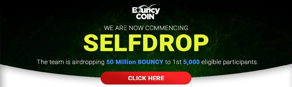 bouncycoin's tweet photo. Welcome to @bouncycoin everyone! 👋

WE ARE NOW COMMENCING SELFDROP. ✏️

The team is airdropping 50 Million BOUNCY to 1st 5,000 eligible participants.
Check the google form link below:
https://t.co/oQJsYvU1iw 

#Retweet #Share #Selfdrop #BouncyCoin #BOUNCY https://t.co/EyiMNHhDBP