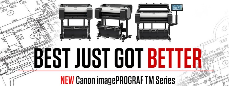 MyLFP's tweet photo. We might be a bit late to party, but better late than never! Canon recently launched the imagePROGRAF TM Series of large format inkjet printers. Visit https://t.co/jmDZgTTPu0 for more information #print #wideformat #canonlfp #canontmseries #CADplotter https://t.co/iFibeUYJAJ