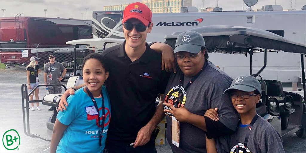 BePositiveFdn's tweet photo. Thank you @JoeyLogano and @JoeyLoganoFdn for believing in our mission and presenting us with a $10,000 grant through the Chasing Second Chances Program at @MonsterMile yesterday! Read more at https://t.co/BZheMaCnFa. #TeamJL #SecondChances #ChasingSecondChances https://t.co/RRav23b0px