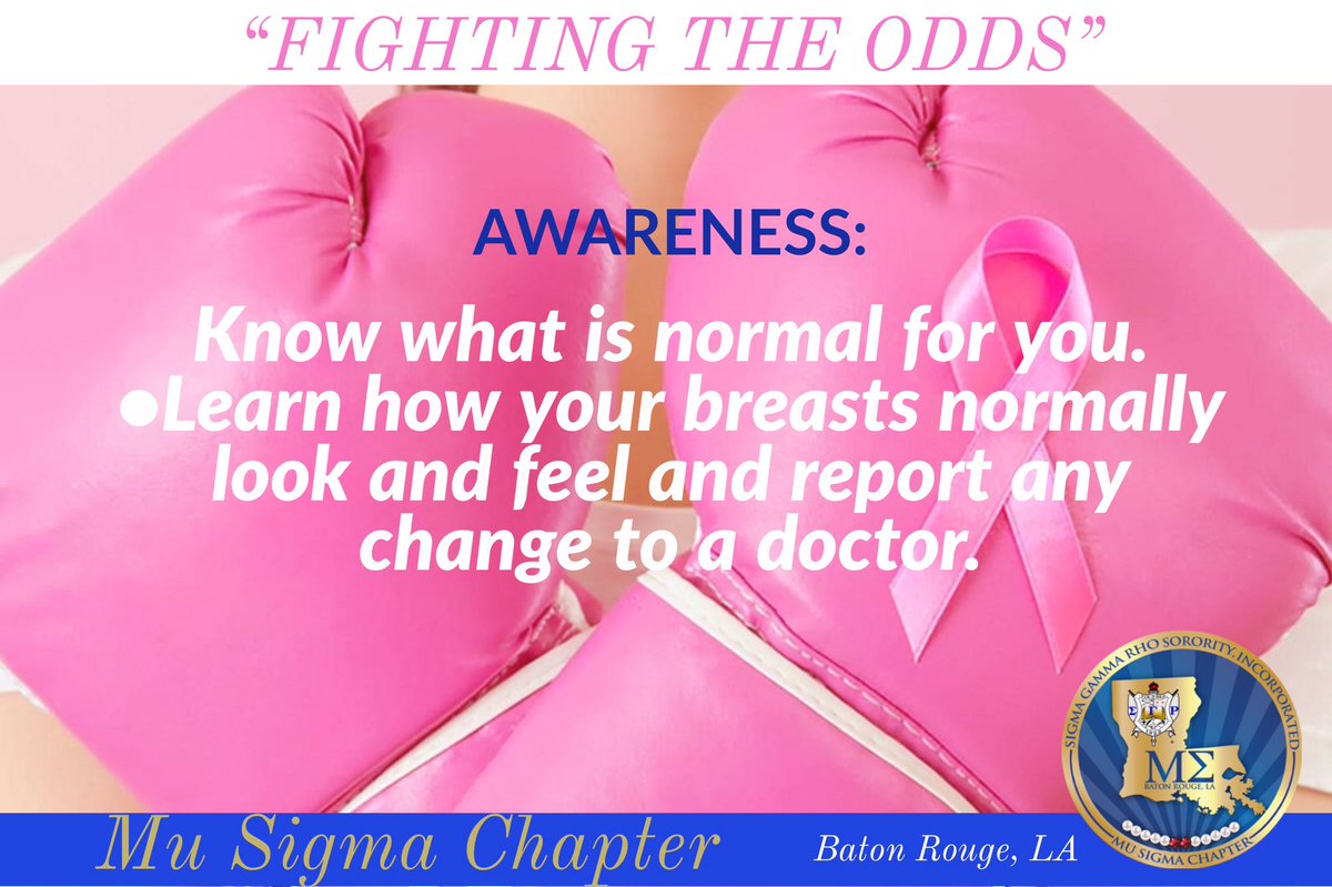 MuSigmaChapter's tweet photo. What is your normal?
#BreastCancerAwarenessMonth🎀
#FightingtheOdds #SGRho #MuSigma https://t.co/wdXOMmdCfU