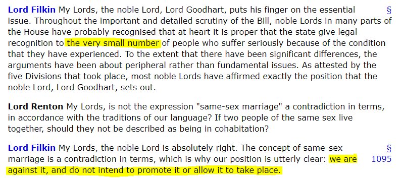 It was, in the Govt's eyes, FAR preferable to convert a same sex couple into a heterosexual couple via 'sex change' than it was to make same sex marriage legal: #GRA2004Note how it was supposed to be only a 'small number'