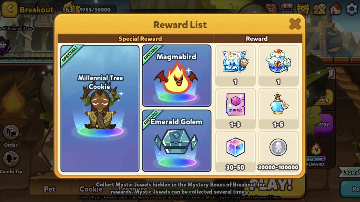 Cookie Run Updates Hiatus On Twitter Ovenbreak Breakout Episode 2 Rewards Reset Players Can Now Obtain The Rewards Again Millennial Tree Cookie Has Been Added In The Reward List