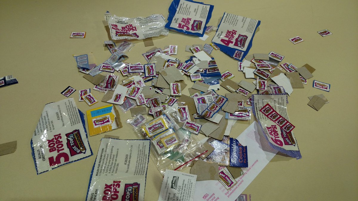 leggerslori's tweet photo. Thanks to the family and friends of Kathleen Holtz for sending all the #Boxtops It could not have come at a better time!
 #ebmsraiders #ignitelearningbcps https://t.co/Gaa82pbAlV