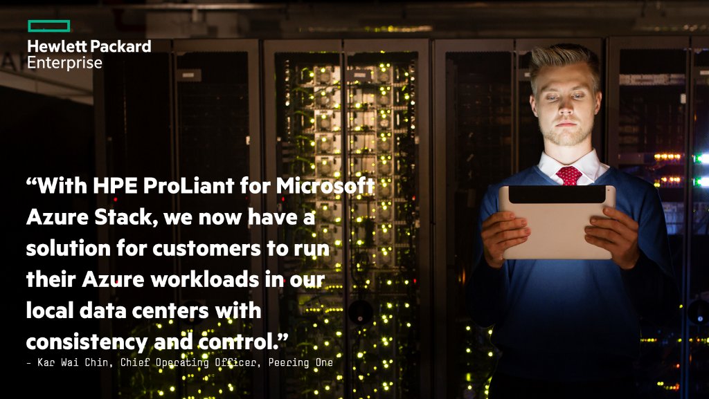 HPE_GreenLake's tweet photo. Read how Peering One reduced latency by 50% by providing local access to high-bandwidth apps with #HPEAzureStack and #HPEGreenLake Flex Capacity. https://t.co/WHuxL12CrX #HPEMSFT #AzureStack https://t.co/IIL2kNgAPi