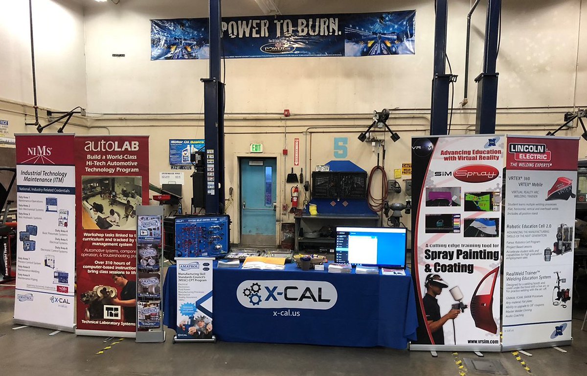 XCALedu's tweet photo. We had a great time this weekend at the Rocky Mountain Automotive Teacher Society Conference at Rifle High School. Contact us to see both our virtual and hands-on #training solutions for #Automotive #CTE labs! #NATEF #NIMS #MSSCCPT #education https://t.co/kEhhdEPu7A