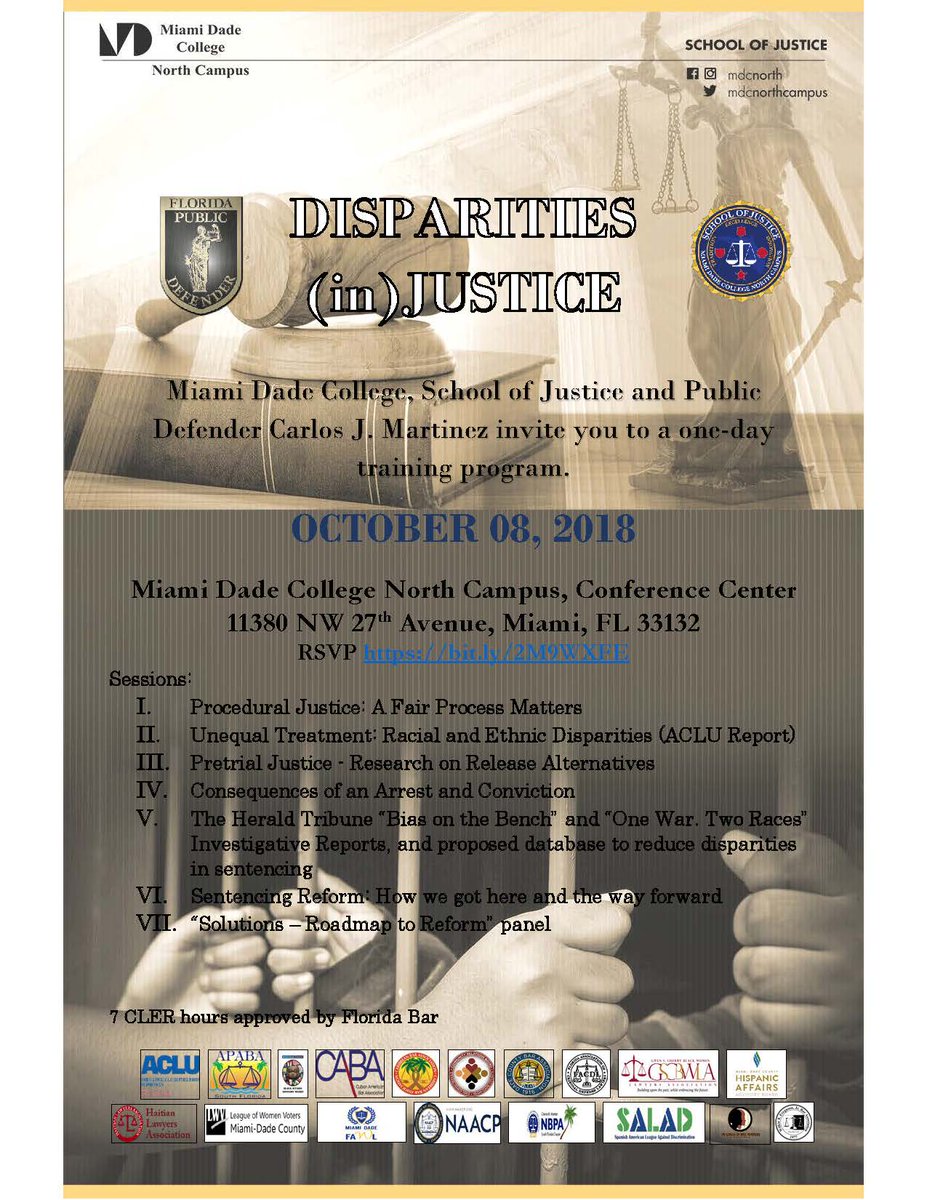 miamidefender1's tweet photo. See you in 15 minutes. 
@EduardoJPadron @MDCNorthCampus @WDFJBA @1brother1hood @gscbwla @LWVMiamiDade @CBAlawyers @APABASFLA  @cabamiami  @Dade_County_Bar @MDFAWL  @FACDL.  #CJReform #MiamiEqualJustice  #DisparitiesInJustice  @MiamiNewTimes @TheMiamiTimes @MiamiHerald @NAPD2013 https://t.co/tWoVYAsNkQ