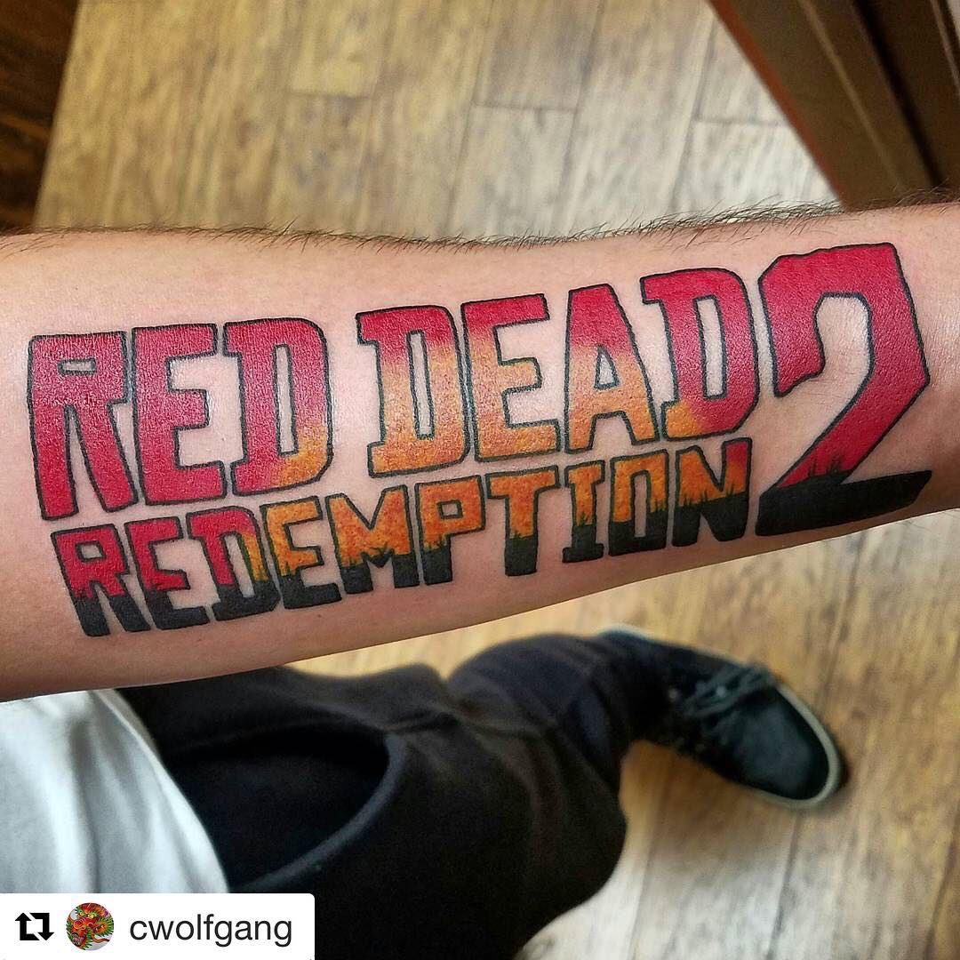 My finished Red Dead tattoo I am in love   rreddeadredemption2