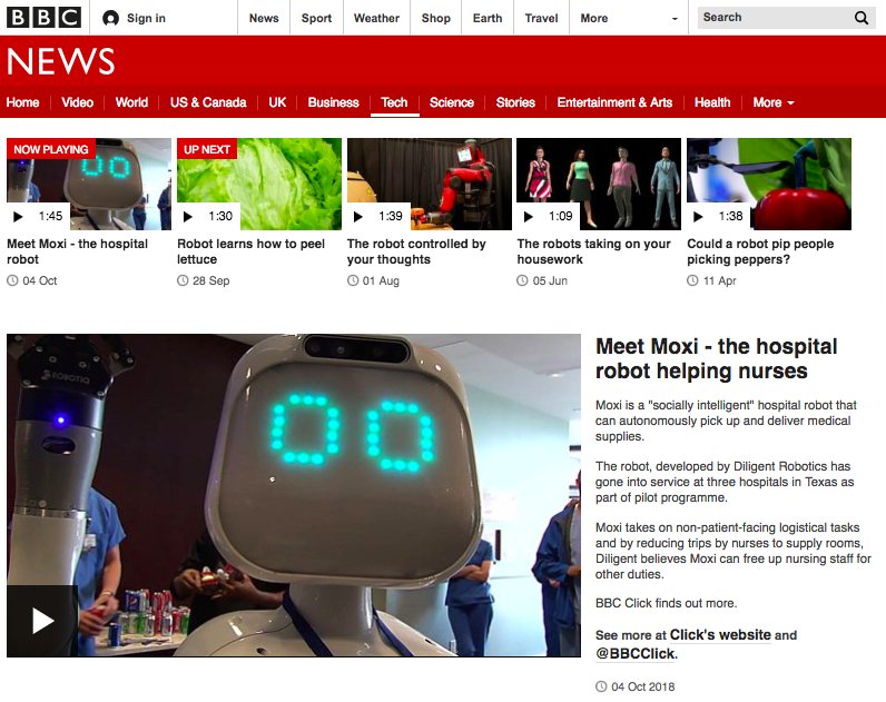 redefine_co's tweet image. #ICYMI learn about the friendly robot that helps overworked nurses named &quot;Moxi&quot; by @DiligentRobots in @BBCClick segment by @BBC. #MeetMoxi #humansandrobots #redefineteam

bbc.in/2xWF4lu