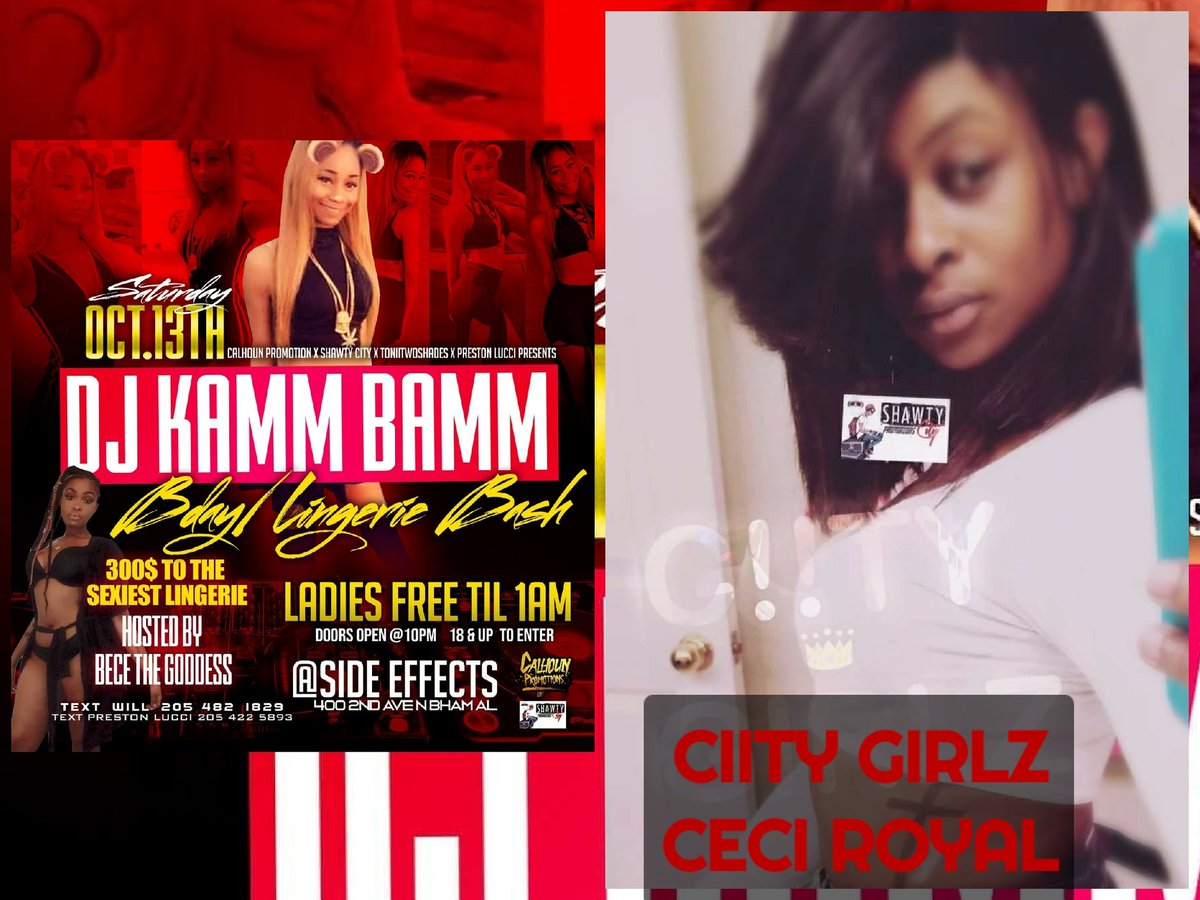 BhamNightLyfe's tweet photo. THIS SAT OCT 13TH x KAMM BAMM BDAY LINGERIE BASH x SIDE EFFECTS x LADIES FREE TIL 1AM x 400 2nd Ave N Bham Al https://t.co/aMlSlzL4ld