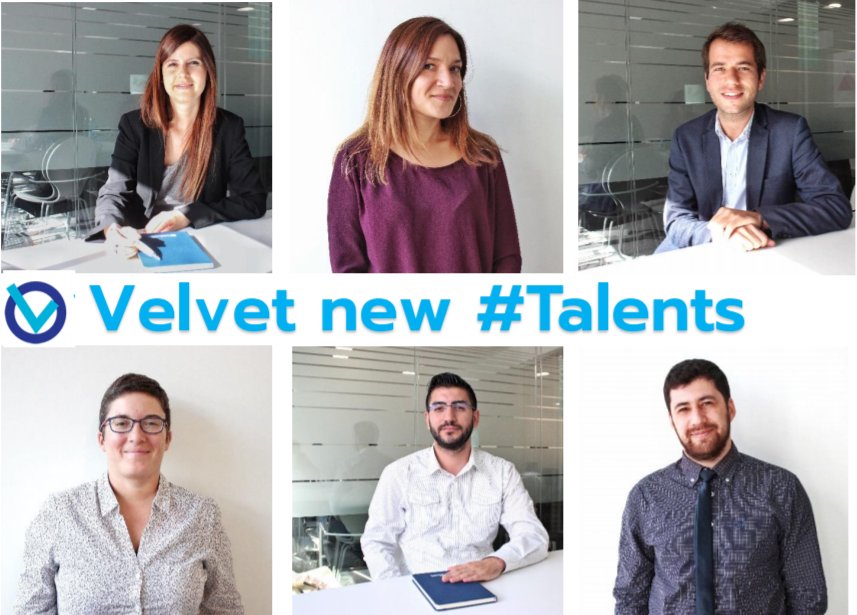 VelvetExperts's tweet photo. [#Welcome] Ils rejoignent l'aventure Velvet en octobre et on est très heureux ! 
Bienvenue dans la #VelvetTeam à Florence Arvanitas, Isabelle Boniface, Emmanuelle Evette, Ali Bayrak, Baptiste Drouilhet et Houssem Jemli ! https://t.co/GYe9yKMZGK