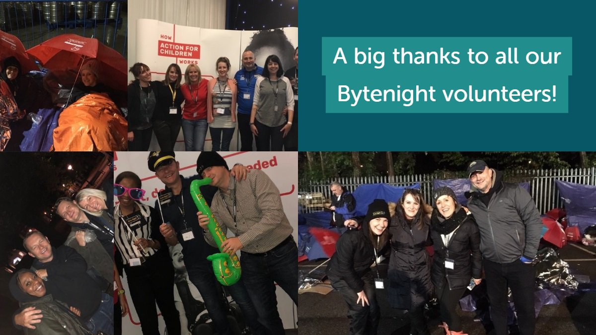CivicaUK's tweet photo. A huge well done to all our amazing #ByteNight2018 sleepers and volunteers! Here's hoping a huge amount was raised for @actnforchildren and @ByteNight through your endeavours! Still time to donate via our JustGiving page here: https://t.co/Tfd20FshXC #charity #workplace https://t.co/xyoLiBo7he