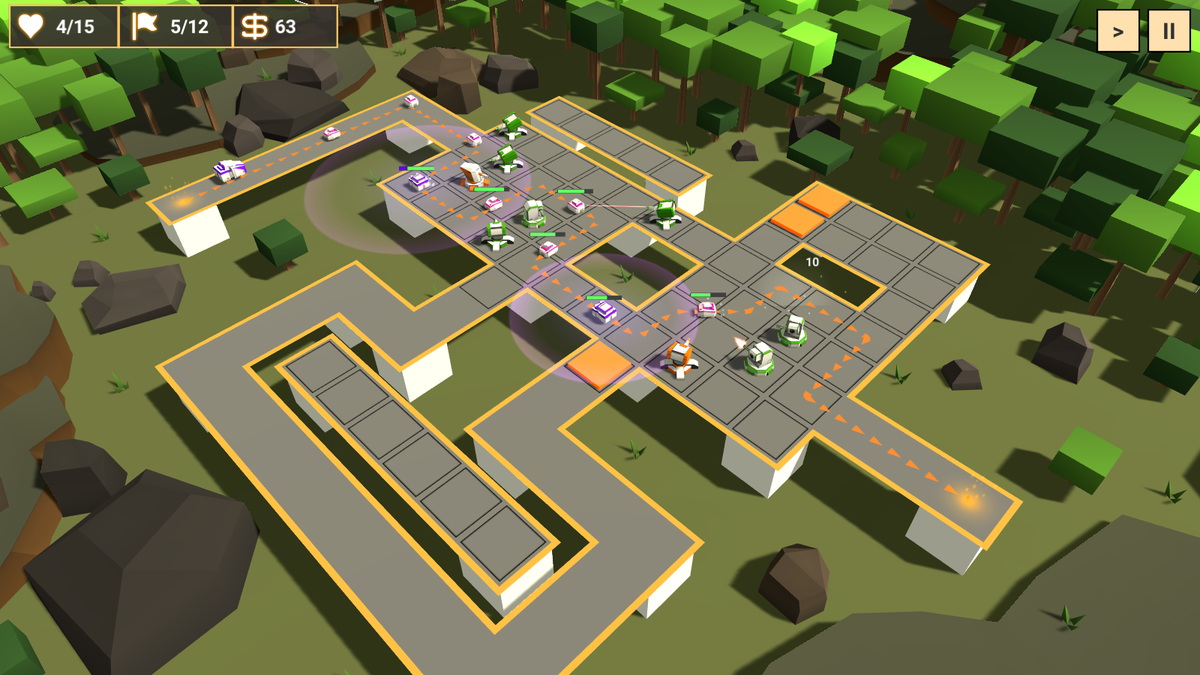 SongGameDev's tweet photo. Coming soon to steam: A prettified Grid Defense! 
https://t.co/HyAEdOZIEA
#towerdefense #indiegame  #videogame  #steamgames #lowpoly https://t.co/HrUGvNsUFw