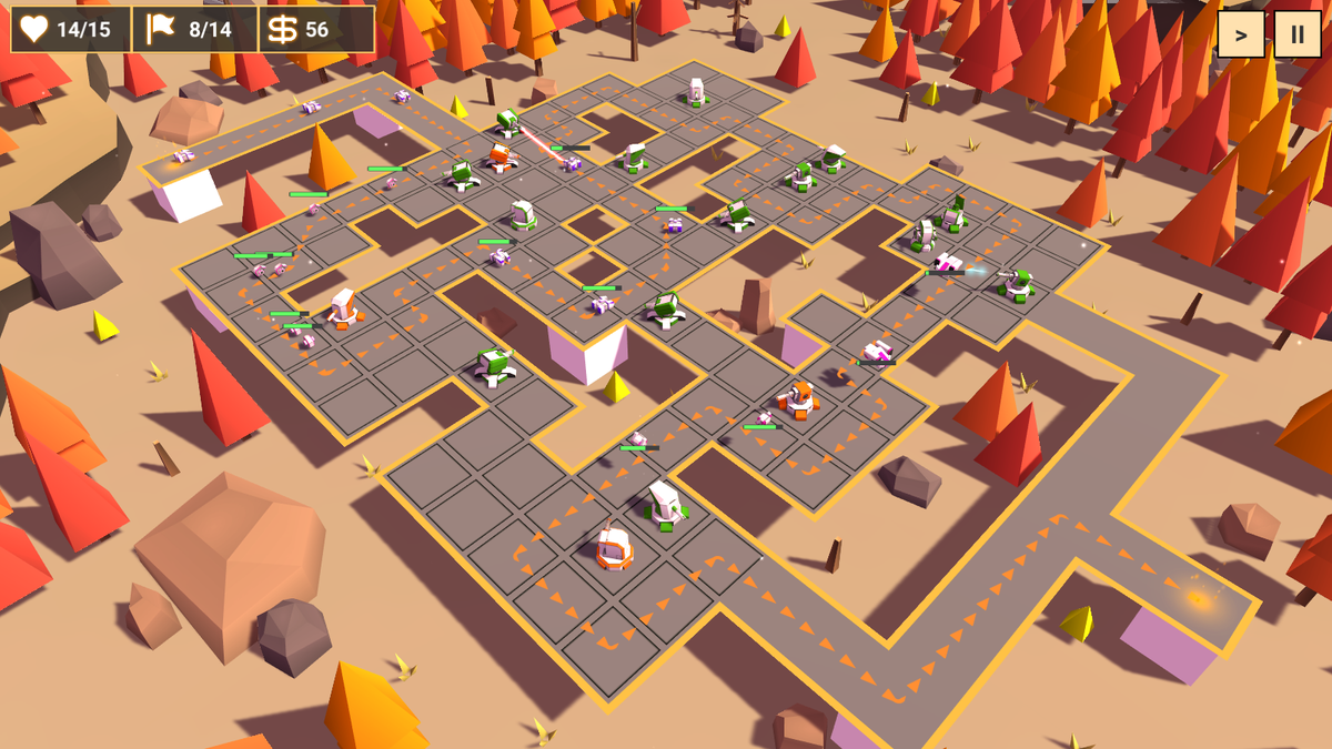 SongGameDev's tweet photo. Coming soon to steam: A prettified Grid Defense! 
https://t.co/HyAEdOZIEA
#towerdefense #indiegame  #videogame  #steamgames #lowpoly https://t.co/HrUGvNsUFw
