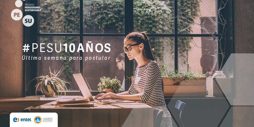 PremioPesu's tweet photo. Extendimos el plazo hasta el 12 de octubre! No te quedes sin presentar tu trabajo al #PEsu10años https://t.co/h61psQBLrr