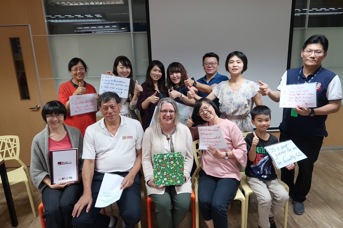 qualitytalkpsu's tweet photo. @PKarenMurphy led a #QualityTalk workshop for English as a foreign language at the National Taiwan Normal University. Thumbs up all around! https://t.co/Wd7Ucox22o