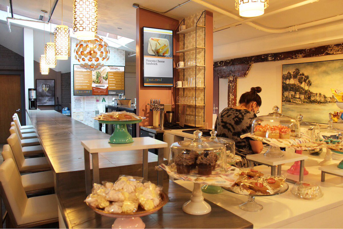 GoCodigo's tweet image. Have you been to The Wine Bar at #WorkTheMetal? Not only do they offer wine but they feature pastries from #Scarlet&apos;sBakery. We love working with businesses to implement Codigo&apos;s #DigitalSignage in a way that compliments and enhances their space! gocodigo.com