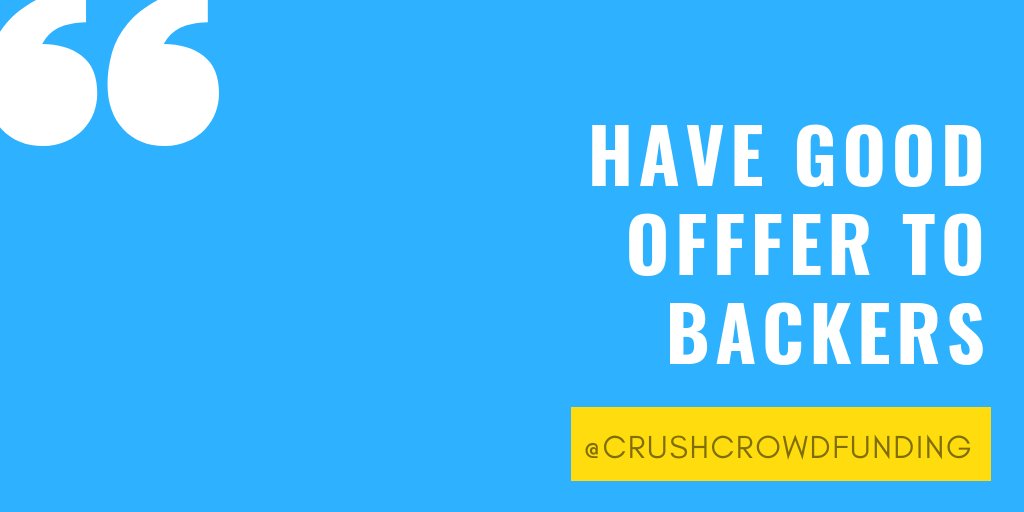 CrushCrowdfund's tweet photo. "HAVING SOMETHING TO OFFER TO BACKERS, IS A GREAT IDEA IN CROWDFUNDING"

follow @CrushCrowdfund 

#crushcrowdfunding #crowdfunding #kickstarter #indiegog https://t.co/qSpBNyKIeZ
