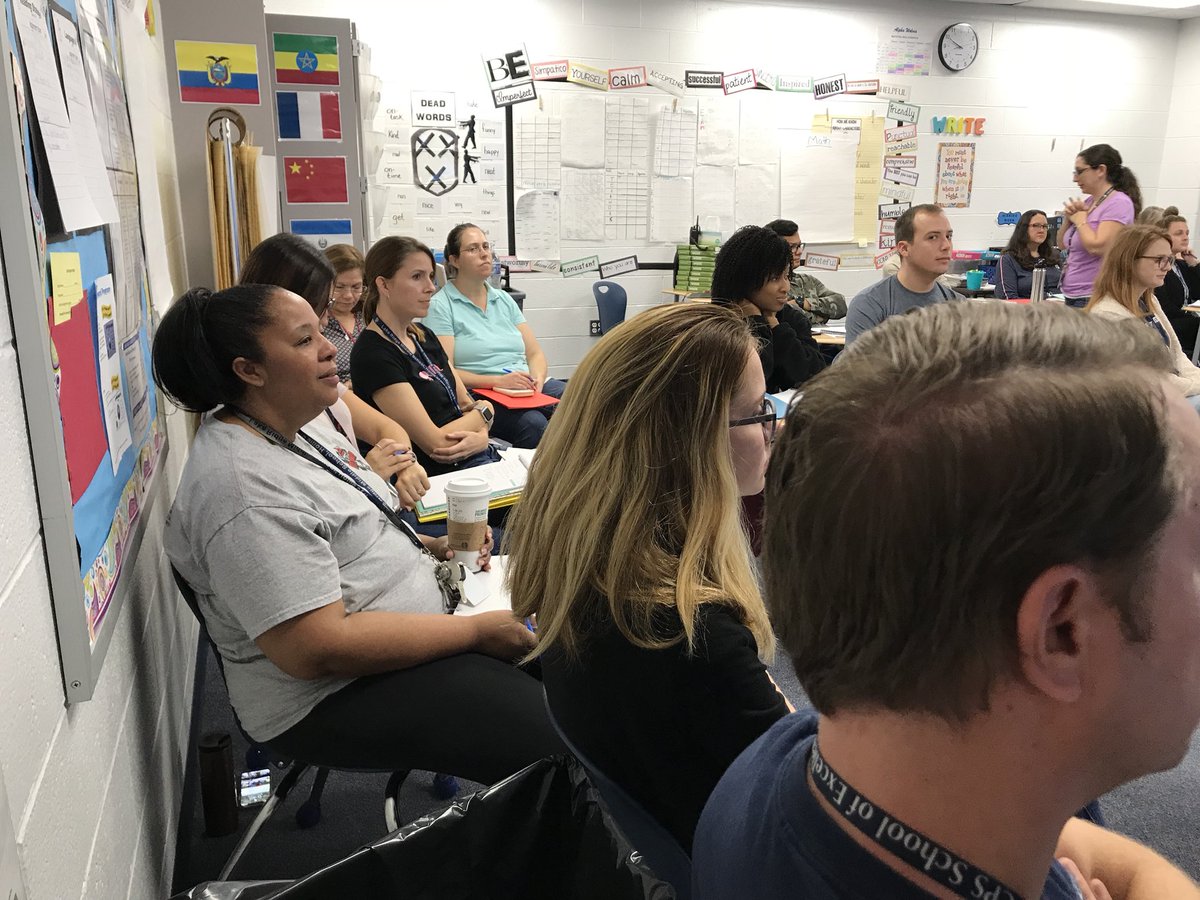 LakeWolves's tweet photo. EL PD at Lake Ridge Middle.  Strategies good for EL learners are also great strategies for all!  Thanks for sharing your knowledge Mrs. Patterson, Mrs. Bauducco, and Mrs. Dornbos. #PositivelyPWCS #LRMS https://t.co/a6kJtHBC2e