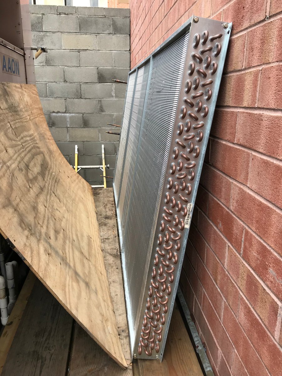 nwcoils's tweet photo. Our finished condenser coil product for the AAON RH-24-2 unit. She's a beauty. Thicker copper tubes and aluminum fins than the original OEM coil. #RHseries #AAON #hvac #condensercoils #usmanufacturing https://t.co/ZxWnonaOl8