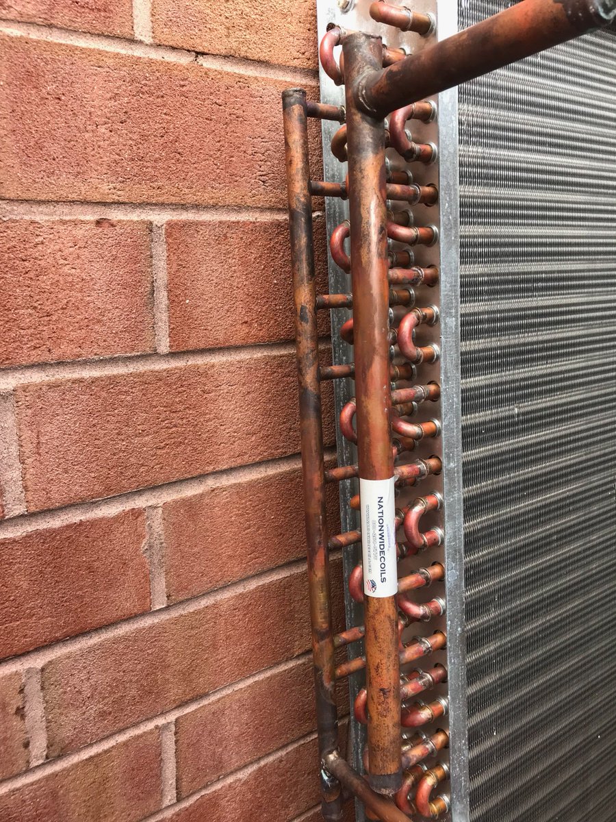 nwcoils's tweet photo. Our finished condenser coil product for the AAON RH-24-2 unit. She's a beauty. Thicker copper tubes and aluminum fins than the original OEM coil. #RHseries #AAON #hvac #condensercoils #usmanufacturing https://t.co/ZxWnonaOl8
