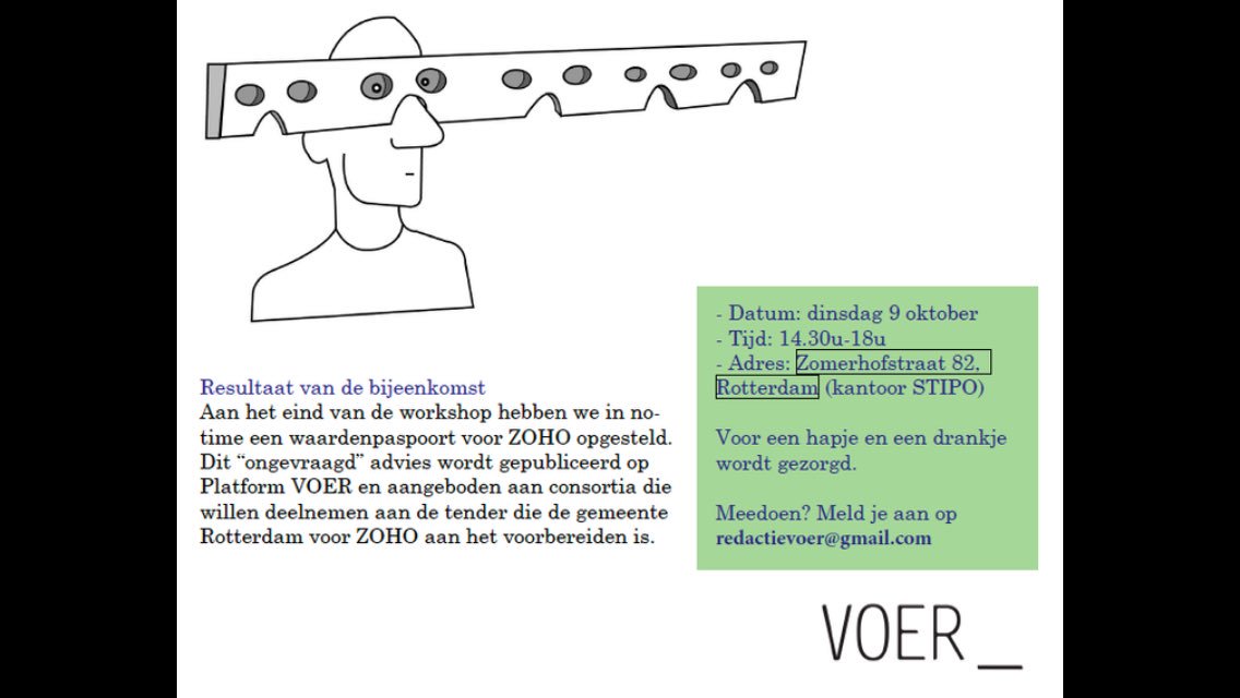 platformVOER's tweet photo. Last minute kans: doe morgen 14.30 mee aan #erfgoedhack in @ZOHOROTTERDAM bij @Stipoteam Stuur een DM naar Platform VOER als je mee wil doen https://t.co/FtjBPcqy4j