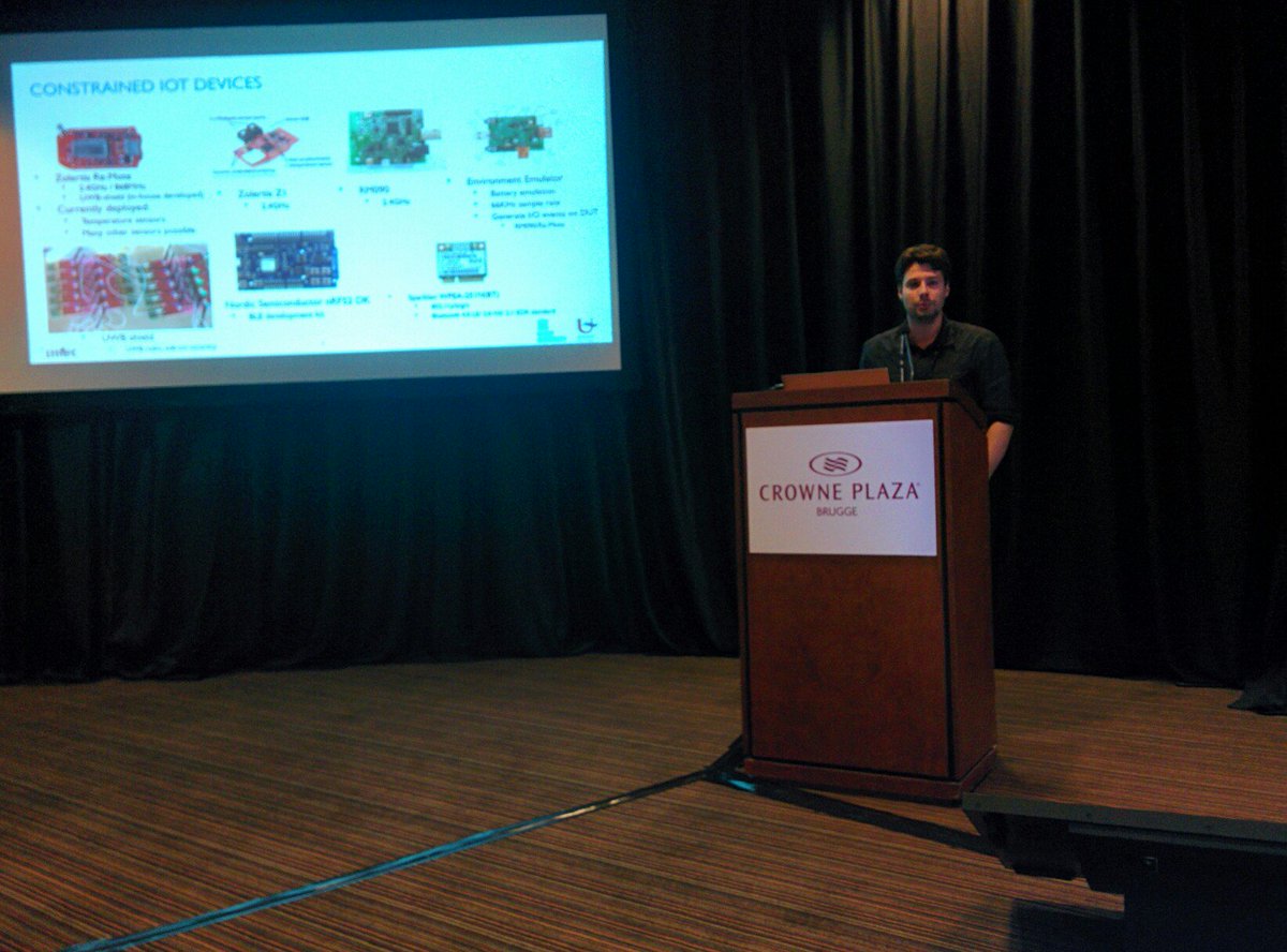 BrchtVermeulen's tweet photo. Vincent presenting @IDLabResearch iLab.t wireless and IoT testbeds #fec4 @fed4fire https://t.co/gnARceWLSP https://t.co/w4lC2VcmHh