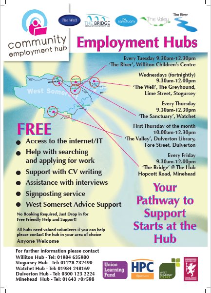 WestSomersetOA's tweet photo. Valued Volunteers needed for our West Somerset Community Employment Hubs: https://t.co/M5RmZ7iZ2q