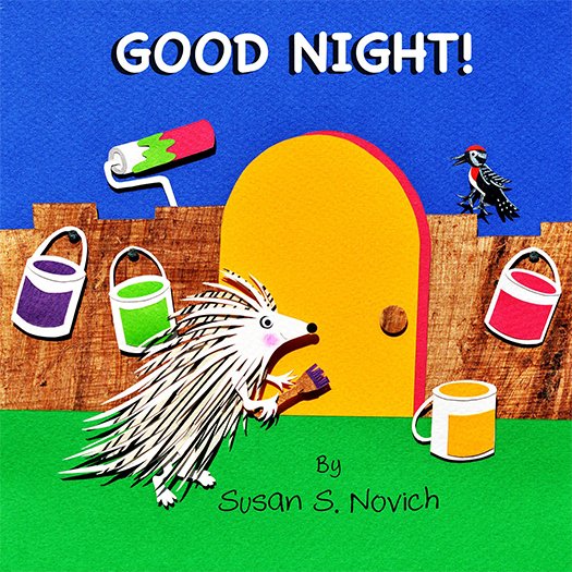 AnnaOlswanger's tweet photo. Another new Olswanger Literary deal! GOOD NIGHT! a board book by debut author-illustrator Susan Novich, in which a paintbrush-wielding porcupine takes a stroll through her neighborhood, and teaches numbers while revealing other animals, to @Schifferbooks. https://t.co/WNKE3LmeaR