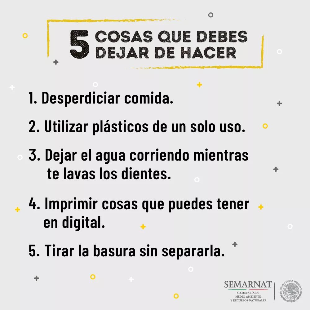 SEMARNAT_mx's tweet photo. Sigue estos 5 consejos que pueden ayudar a conservar los #MaresLimpios. 💙🌎  https://t.co/R6DOy4Iray https://t.co/MyiF36xj6J