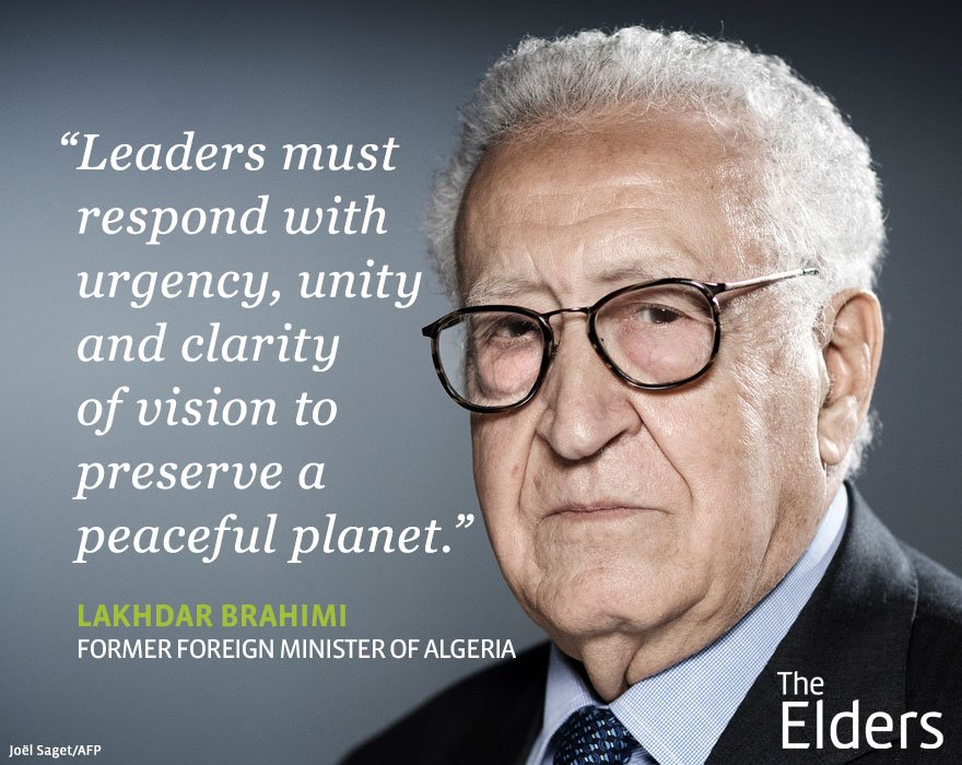 “The #IPCC #1o5C report makes clear that the ecological catastrophe threatened by unmitigated climate change also spells disaster for global peace and security. We demand leaders take urgent and radical #ClimateAction: theelders.org/article/elders… #ClimateChange #SR15