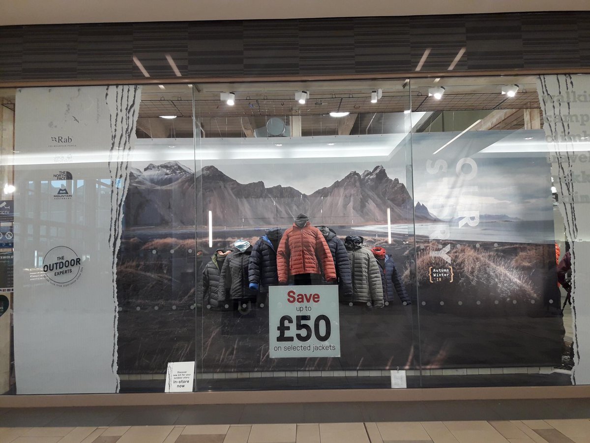Come into store and see some of the great offers we have in our Upto £50 off Selected Jackets.
<a href="/UnionSqAberdeen/">Union Square</a> <a href="/TheRealBerghaus/">Berghaus</a> <a href="/rab_equipment/">Rab</a> <a href="/DofeAbdn/">DofE Aberdeen City</a> <a href="/GirlguidingScot/">Girlguiding Scotland</a> <a href="/GirlguidingAbdn/">Girlguiding Aberdeen & Shetland</a>