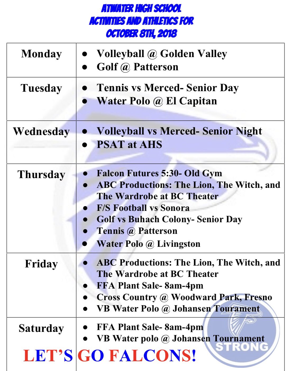 Atwater High School On Twitter Athletics And Activities For The