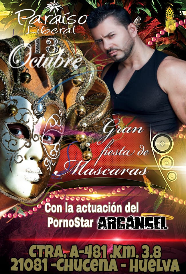!! GRAN FIESTA DE MASCARAS !! EN PARAÍSO LIBERAL SÁBADO 13 DE OCTUBRE. Mas en nuestra pagina web: paraiso-liberal.es