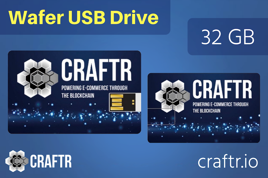 CraftR_Token's tweet photo. CraftR Wafer USB Drive is now available at Origin Dapp Store!!! 🤗 ✈️ 🌎 

Check this cool item made with CraftR design. An ultra-thin and comfortable flash memory that you can bring everywhere.

Buy it from here https://t.co/eEBJQsp9Wb https://t.co/eLyhWLMNZa