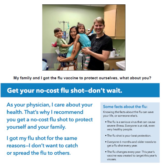 reddyaharini's tweet photo. Don't delay! Join our #MBMOB #KPFluFighter @PermanenteDocs Dr. Cindy Chen-Smith and her family and #GetVaccinated today before flu season begins! https://t.co/hc1g5xoV3g