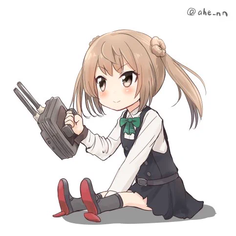 お座り満潮改二 #お座りシリーズ
#艦これ版深夜の真剣お絵描き60分一本勝負
#艦これ版真剣お絵描き60分一本勝負_20181008 