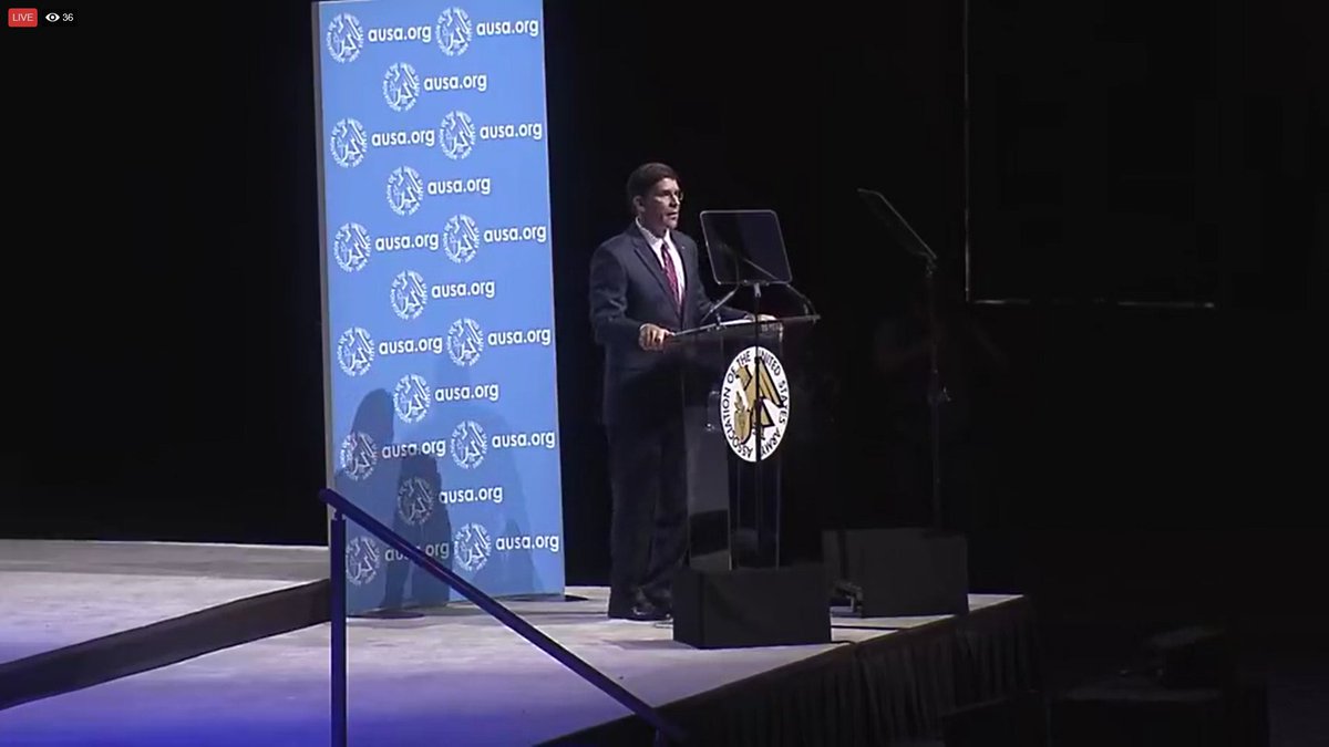 USArmy's tweet image. “Ladies and Gentlemen – the time for change is NOW. We have the
vision, strategy, and leadership in place to ensure the Army remains prepared
to deploy, fight, and win our Nation’s wars, now and in the future.” @SecArmy
#ArmyReform #ArmyFuture #USArmy #AUSA2018
