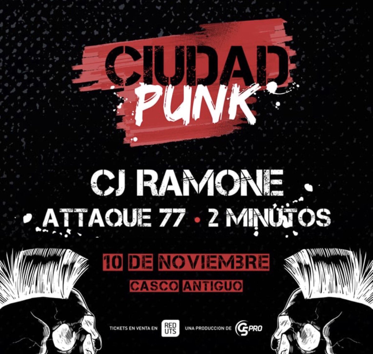PlayRockPy's tweet photo. ¡Octubre a puro punk! 💥🔥
@theecjramone , @attaque77ok , @los2minutos y las mejores bandas nacionales.

📆 Sábado 10 de Noviembre 
⏱ 16:00 hrs.
📍Casco Antiguo de Asunción
 
¿Te lo vas a perder? https://t.co/AH9IbqbgyQ