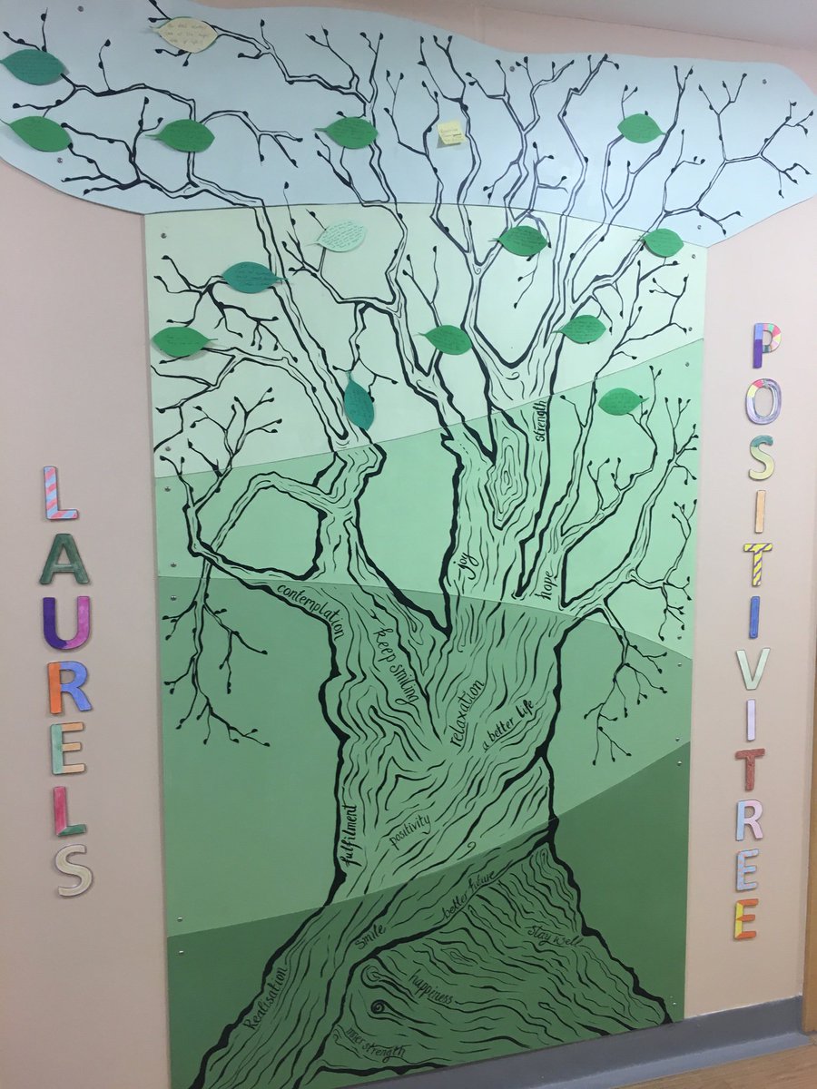Michellekim1987's tweet photo. Laurel’s Positivitree is starting to really grow!! The #dischargetree is having such a positive effect on the ward and has been fully embraced by all of the team. Well done team Laurel!! @mpftnhs @WrekinWards @Safewards #proud #MentalHealth https://t.co/yqTZSNJKZF