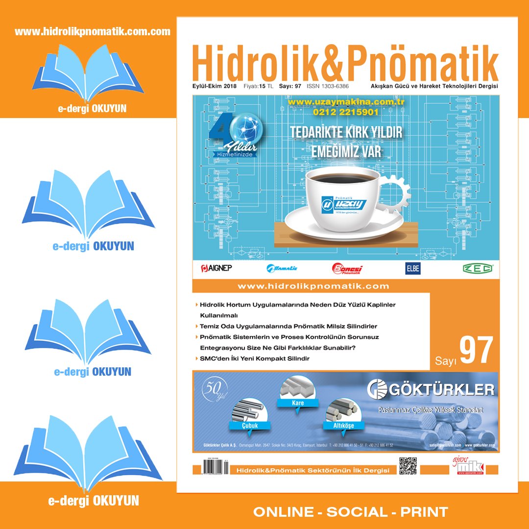 Akışkan Gücü ve Hareket Teknolojileri Sektörü Hidrolik&Pnömatik e-Dergisi Eylül-Ekim 97. Yayınlandı ŞİMDİ OKUMAK İÇİN Aşağıdaki LİNKİ TIKLAYIN. lnkd.in/dGc4SQT #akışkangücü #hidrolik #pnömatik #haberhidrolik #haberpnömatik #hidrolikpnömatikdergisi #hareketteknolojileri