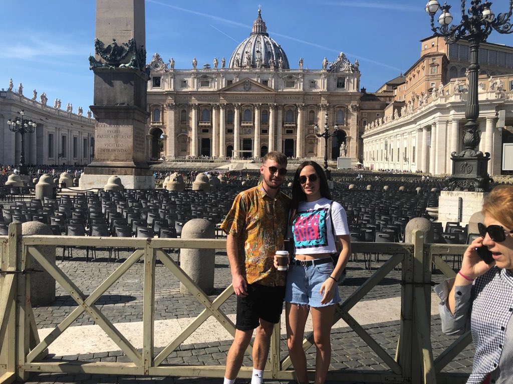jamo_williams's tweet photo. Very enjoyable 5 days in Rome with @rachstuckey5 Devastated to be leaving tomorrow !!! #SimplySimplyLovely https://t.co/k8KvVazV4O