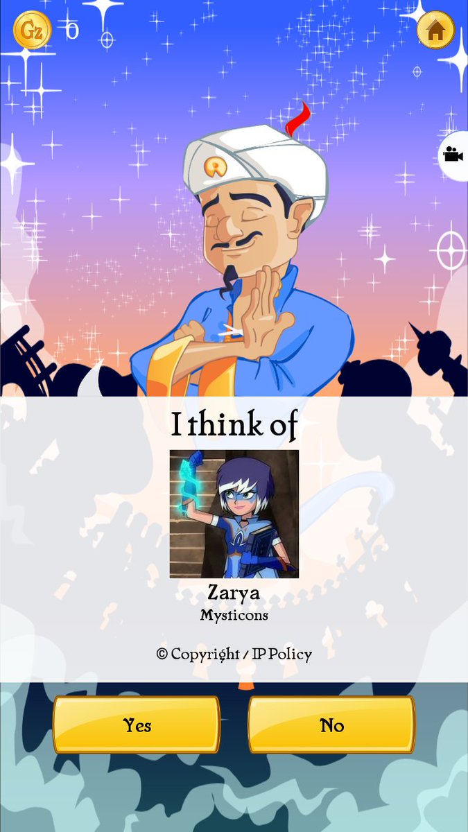 Mysticons_'s tweet photo. Ok... I'm still trying to process the fact that I used the app Akinator, where you think of a character and it guessed based on questions you answer.... I thought of Zarya, and they guessed correctly on the 1st try😱😱😱😱 #Mysticons https://t.co/u9BqDbnX4k