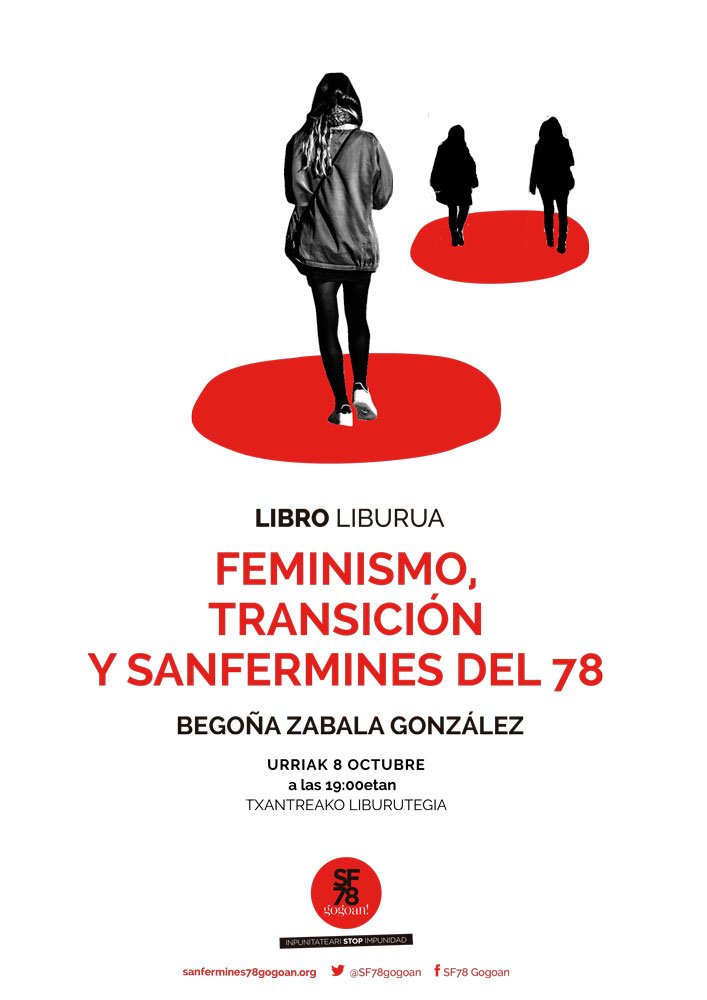 PRESENTACIÓN EN LA TXANTREA
"Feminismo, transición y sanfermines del 78"
de Begoña Zabala